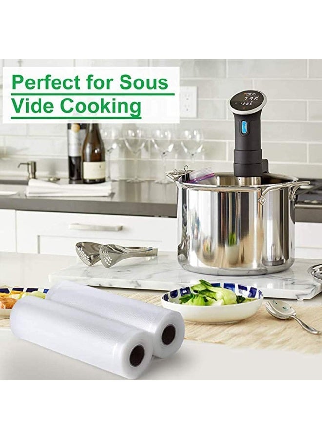 ChicAbode فراغ ختم لفة, 2 لفة فراغ ختم كيس لفة للحافظ على الأغذية, فراغ ختم الملحقات 20 × 500 سم, BPA خالية, كيس فراغ قابلة لإعادة الاستخدام, مناسبة لتخزين الأغذية الخام والمطبوخة - Image 4